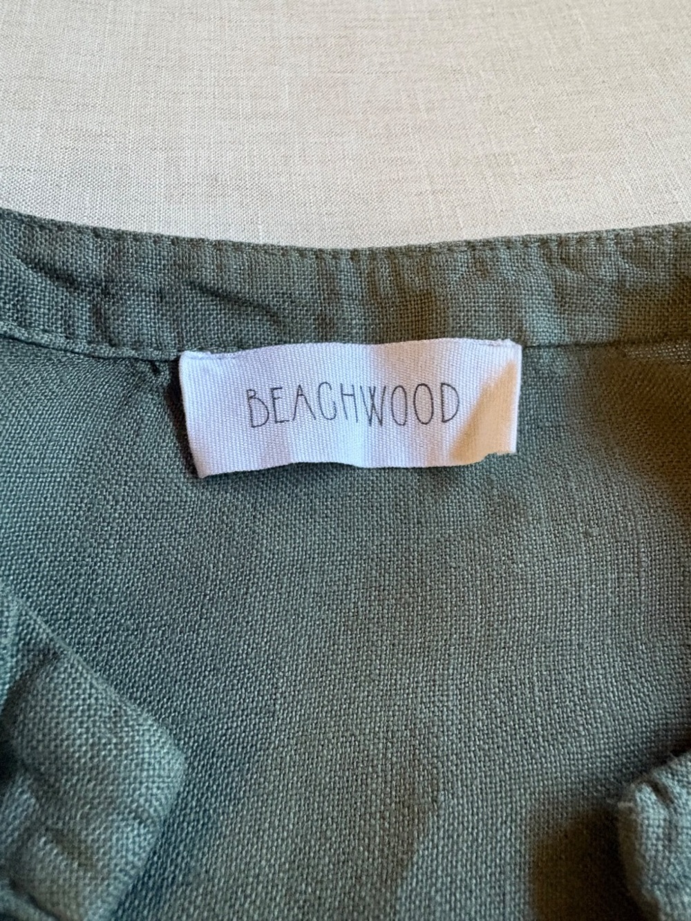 Beachwood Bonita Linen Dress in Fern - Picture 3 of 7